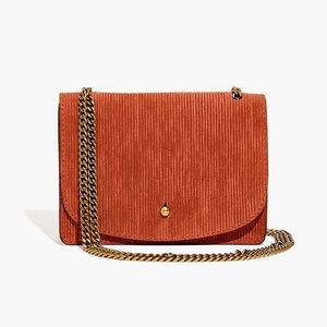 The Chain Crossbody Bag in Corduroy Suede